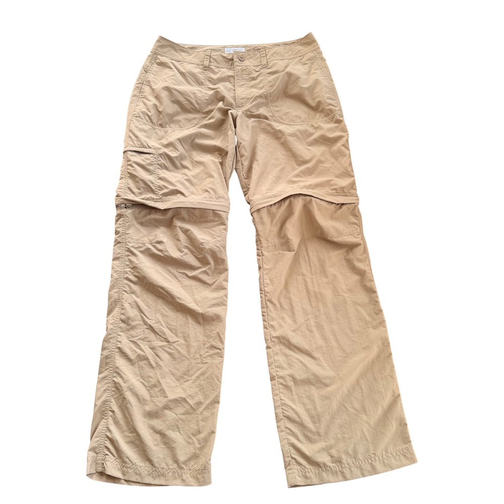 Guide Series‎ Womens Tan Convertible Zip Off Hiking Cargo Pants Khaki Size 8